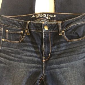 AEO skinny blue denim jeans, size 10 long